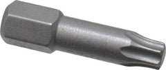 Wera - 1/4" Drive T25 Torx Screwdriver Bit - 1" OAL, Insert Bit - Exact Industrial Supply