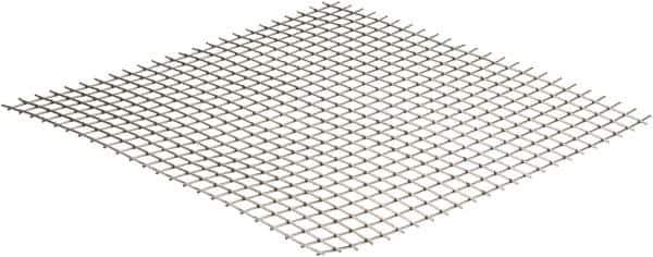 Value Collection - 16 Gage, 0.063 Inch Wire Diameter, 2 x 2 Mesh per Linear Inch, Stainless Steel, Welded Fabric Wire Cloth - 0.437 Inch Opening Width, 12 Inch Wide x 12 Inch Stock Length - Exact Industrial Supply