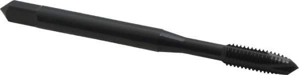OSG - #10-32 UNF, 3 Flute, Oxide Finish, Vanadium High Speed Steel Spiral Point Tap - Plug Chamfer, Right Hand Thread, 2-3/8" OAL, 7/8" Thread Length, 0.194" Shank Diam, 2B Class of Fit, Series 300 - Exact Industrial Supply