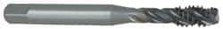 OSG - #8-32 UNC 3 Flute 2B Modified Bottoming Spiral Flute Tap - Vanadium High Speed Steel, Oxide Finish, 2-1/8" OAL, Right Hand Flute, Right Hand Thread, H6, Series 303 - Exact Industrial Supply