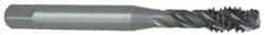OSG - #8-32 UNC 3 Flute 2B Modified Bottoming Spiral Flute Tap - Vanadium High Speed Steel, Oxide Finish, 2-1/8" OAL, Right Hand Flute, Right Hand Thread, H6, Series 303 - Exact Industrial Supply