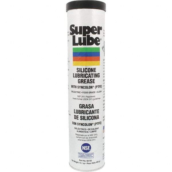 Synco Chemical - 14.1 oz Cartridge Silicone General Purpose Grease - Translucent White, Food Grade, 500°F Max Temp, NLGIG 2, - Exact Industrial Supply