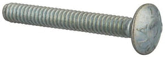 Value Collection - #10-24 UNC 1-1/2" Length Under Head, Standard Square Neck, Carriage Bolt - Grade 2 Steel, Zinc-Plated Finish - Exact Industrial Supply