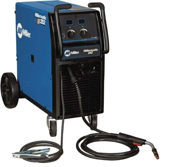 Miller Electric - 200A/28V at 60 Percent Duty Cycle, 250A/28V at 40 Percent Duty Cycle, Single Phase MIG Welder - 30 to 300 Amperage Rate, 200V/230V Volt Input, DC Output, 40 Inch Long x 19 Inch Wide x 30 Inch High - Exact Industrial Supply