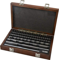 Fowler - 81 Piece, 0.05 to 4", Grade AS-1, Steel Gage Block Set - Rectangular - Exact Industrial Supply