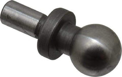 Gibraltar - 6mm Ball Diam, 3mm Shank Diam, Steel Inspection Tooling Ball - Press-Fit Shank, 12mm Ball Center to Shank Bottom, 6mm Ball Center to Shoulder Bottom, with Shoulder - Exact Industrial Supply