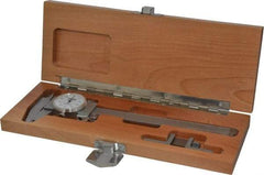 Fowler - 0" to 6" Range, 0.001" Graduation, 0.1" per Revolution, Dial Caliper - White Face, 1.54" Jaw Length - Exact Industrial Supply