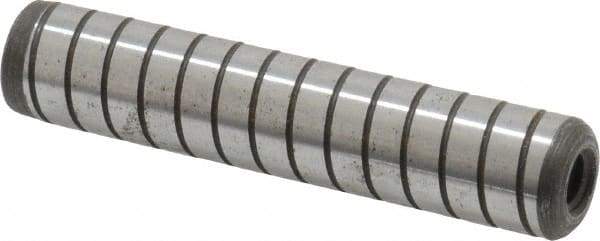 Holo-Krome - 1/2" Diam x 2-1/2" Pin Length 4000 Alloy Steel Pull Out Dowel Pin - Black Luster Finish, C 47-58 & C 60 (Surface) Hardness, 1 Beveled & 1 Threaded End - Exact Industrial Supply