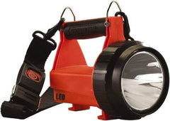 Streamlight - White LED Bulb, 145 Lumens, Spotlight/Lantern Flashlight - Orange Plastic Body, 1 7.2V Lithium-Ion Battery Included - Exact Industrial Supply