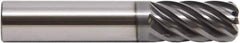 M.A. Ford - 1", 7 Flute, Single End, Solid Carbide, 0.06" Corner Radius End Mill - 4" OAL, 38° Helix, Right Hand Flute, 1" LOC, Right Hand Cut - Exact Industrial Supply