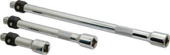 Paramount - 3/8" Drive Socket Locking Extension Set - 3 Pieces, Includes 3, 6, 10" Lengths - Exact Industrial Supply