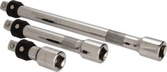 Paramount - 1/2" Drive Socket Locking Extension Set - 3 Pieces, Includes 3, 6, 10" Lengths - Exact Industrial Supply