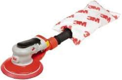 3M - 10,000 OPM, 17 CFM Air Consumption, 90 psi Air Pressure, Palm Air Orbital Sander - Round Pad, - Exact Industrial Supply
