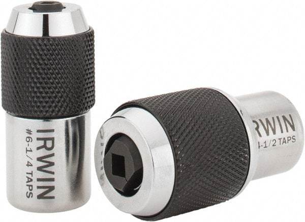 Irwin Hanson - #0 to 1/2 Inch Tap, Tapping Adapter Set - 3/8 Inch Shank Diameter, 2 Adapters - Exact Industrial Supply