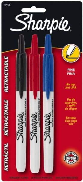 Sharpie - Red, Blue, Black Permanent Marker - Dye - Based Ink - Exact Industrial Supply