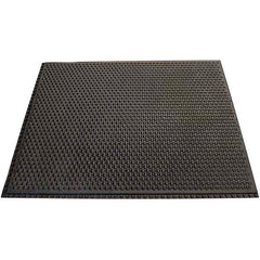 Barefoot - 3' Long x 3' Wide, Dry Environment, Anti-Fatigue Matting - Black, Nitrile Rubber with Nitrile Rubber Base - Exact Industrial Supply