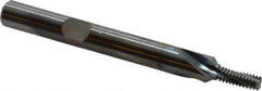 Emuge - #10-32 UNF, 0.15" Cutting Diam, 3 Flute, Solid Carbide Helical Flute Thread Mill - Internal Thread, 0.39" LOC, 2-1/2" OAL, 1/4" Shank Diam - Exact Industrial Supply