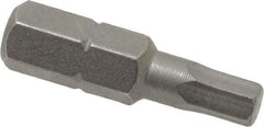 Wera - 4mm Hex Screwdriver Bit - 1/4" Drive, 1" OAL - Exact Industrial Supply