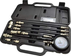 Lincoln - 11 Piece Dial Engine Compression Test Kit - 300 Max Pressure, PSI Scale - Exact Industrial Supply