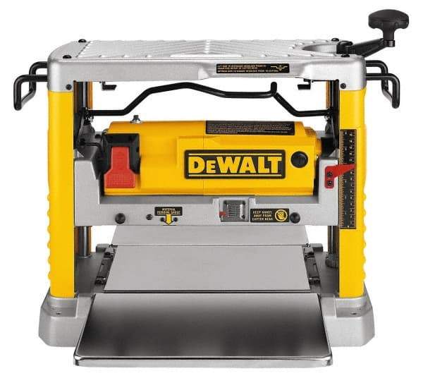 DeWALT - 15 Amp, 10,000 RPM, Bench Planer - 1/8 Inch Depth of Cut, 12-1/2 Inch Wide, 6 Inch Depth Capacity - Exact Industrial Supply