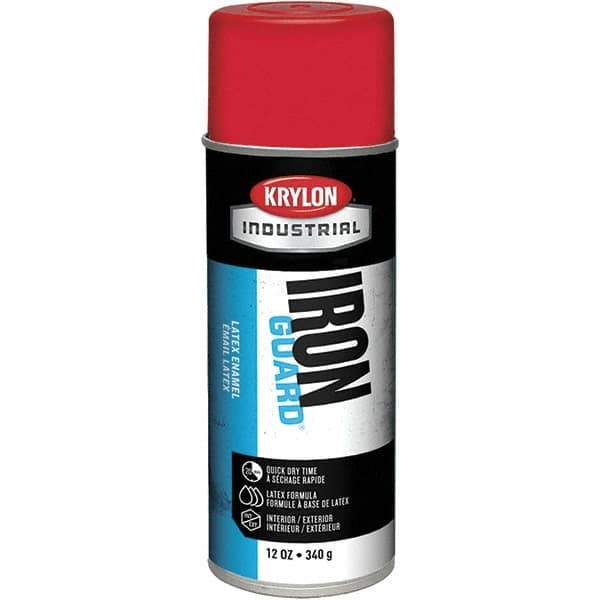 Krylon - OSHA Red, Gloss, Enamel Spray Paint - 12 to 15 Sq Ft per Can, 12 oz Container, Use on Masonry, Metal, Plaster, Plastic Foam & Wicker, Plastics, Wood - Exact Industrial Supply