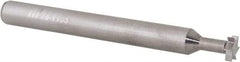 Made in USA - 1/4" Diam x 1/16" Face Width, Solid Carbide, 6 Teeth, Shank Connection Woodruff Keyseat Cutter - Uncoated, 2-1/2" Overall Length x 1/4" Shank Diam, Straight Teeth - Exact Industrial Supply