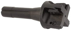 APT - 2-1/4" Cut Diam, 0.65" Max Depth of Cut, 5-7/8" OAL, Indexable Square Shoulder End Mill - TPC 32..., TPG 32., TPU 32. Inserts, R8 90° Lead Angle, Series Tri-Dex - Exact Industrial Supply