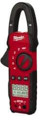 Milwaukee Tool - 2235-20, CAT III, Digital True RMS Clamp Meter with 1" Clamp On Jaws - 600 VAC/VDC, 400 AC/DC Amps, Measures Voltage, Continuity, Current, Resistance - Exact Industrial Supply