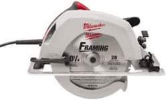 Milwaukee Tool - 15 Amps, 10-1/4" Blade Diam, 5,200 RPM, Electric Circular Saw - 120 Volts, 3.1 hp, 12' Cord Length, 5/8" Arbor Hole, Right Blade - Exact Industrial Supply