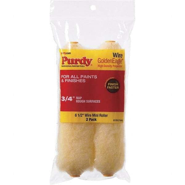 Purdy - 3/4" Nap, 6-1/2" Wide Paint Roller Cover - Semi-Smooth Texture, High Density Polyester - Exact Industrial Supply
