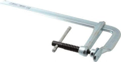 Bessey - 4" Deep Throat, 12" Max Capacity, Standard Sliding Arm Clamp - 726 Lb Clamping Pressure, 5/8" Spindle Diam - Exact Industrial Supply