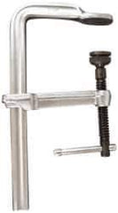 Bessey - 4-3/4" Deep Throat, 12" Max Capacity, Standard Sliding Arm Clamp - 1,880 Lb Clamping Pressure, 0.7" Spindle Diam - Exact Industrial Supply