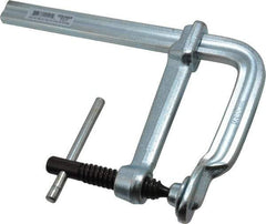 Bessey - 4-3/4" Deep Throat, 6" Max Capacity, Standard Sliding Arm Clamp - 1,000 Lb Clamping Pressure, 5/8" Spindle Diam - Exact Industrial Supply