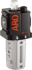ARO/Ingersoll-Rand - 1/4" NPT, 250 Max psi Compact Modular Lubricator - Metal Bowl with Sight Glass, Aluminum Body, 51 CFM, 175°F Max Temp, 2.2" Long x 2.24" Wide x 5.99" High - Exact Industrial Supply
