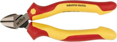Wiha - 6-19/64" OAL, 0.079" Capacity, Diagonal Cutter - Cushion Grip Handle - Exact Industrial Supply