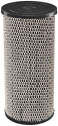 Dupont - 4" OD, 5µ, Spun-Wound Polypropylene & Universal Heavy Duty Carbon Wrap 2 Phase Cartridge Filter - 10" Long, Reduces Sediments, Tastes, Odors & Chlorine - Exact Industrial Supply