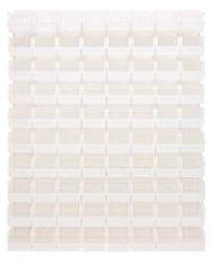 Quantum Storage - 80 Bin Louvered Panel with Ultra Bins - 48 Inch Overall Width x 11 Inch Overall Depth x 61 Inch Overall Height, Clear Tri-Clear Polypropylene Bins - Exact Industrial Supply