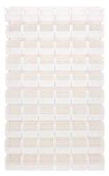 Quantum Storage - 60 Bin Louvered Panel with Ultra Bins - 36 Inch Overall Width x 11 Inch Overall Depth x 61 Inch Overall Height, Clear Tri-Clear Polypropylene Bins - Exact Industrial Supply