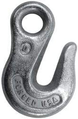 CM - 13,000 Lb Capacity, Chain Grade 43, Steel Eye Hook - 0.83" Hook Throat, 4-1/4" Reach, 1.16" Eye ID, 5/8" Chain Diam, 6.95" OAL, Heat Treated - Exact Industrial Supply