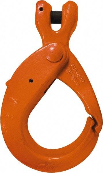 CM - 1/2 Inch Chain Diameter, Grade 100 Clevis Hook - 15,000 Lbs. Load Capacity, 0.59 Inch Inside Diameter, 0.63 Inch Pin Diameter, 2.91 Inch Hook Throat, 8.96 Inch Overall Length, 6.26 Inch Hook Width - Exact Industrial Supply