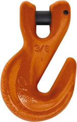 CM - 5/8 Inch Chain Diameter, Grade 100 Clevis Hook - 22,600 Lbs. Load Capacity, 0.79 Inch Inside Diameter, 3/4 Inch Pin Diameter, 0.79 Inch Hook Throat, 6.54 Inch Overall Length, 4.18 Inch Hook Width - Exact Industrial Supply