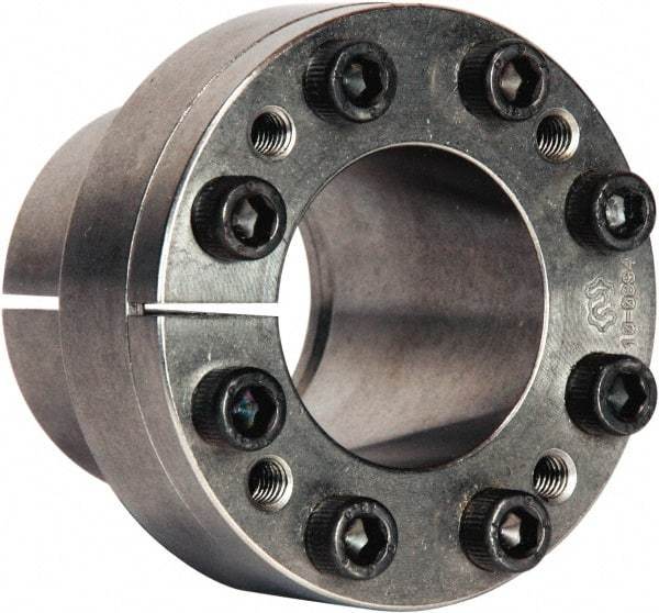 Climax Metal Products - M6 Thread, 1-1/2" Bore Diam, 1.969" OD, Shaft Locking Device - 8 Screws, 10,024 Lb Axial Load, 2.835" OAW, 1.26" Thrust Ring Width, 626 Ft/Lb Max Torque - Exact Industrial Supply
