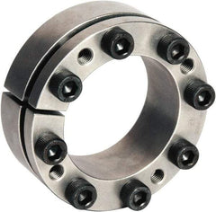 Climax Metal Products - M4 Thread, 14mm Bore Diam, 32mm OD, Shaft Locking Device - 4 Screws, 2,191 Lb Axial Load, 1.26" OAW, 0.551" Thrust Ring Width, 50 Ft/Lb Max Torque - Exact Industrial Supply