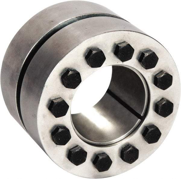 Climax Metal Products - M6 Thread, 5/8" Bore Diam, 52mm OD, Shaft Locking Device - 3 Screws, 6,413 Lb Axial Load, 2.047" OAW, 1.181" Thrust Ring Width, 167 Ft/Lb Max Torque - Exact Industrial Supply