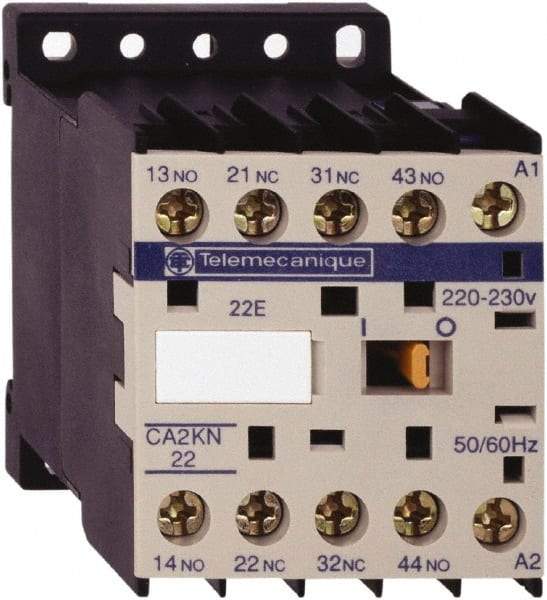 Schneider Electric - 2NC/2NO, 110 VAC at 50/60 Hz Control Relay - 17 V - Exact Industrial Supply