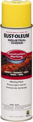 Rust-Oleum - 15 fl oz Yellow Marking Paint - Water-Based Formula - Exact Industrial Supply