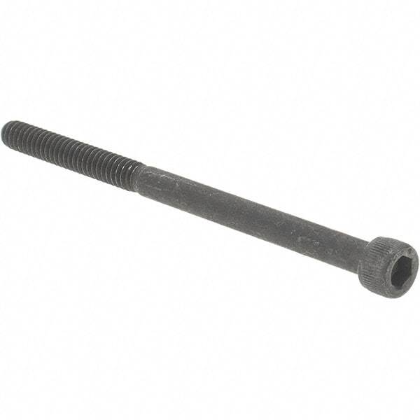 Value Collection - #10-24 UNC Hex Socket Drive, Socket Cap Screw - Alloy Steel, Black Oxide Finish, Partially Threaded, 3" Length Under Head - Exact Industrial Supply
