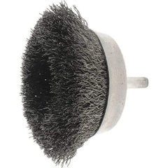 Weiler - 2-3/4" Diam, Steel Fill Cup Brush - 0.0118 Wire Diam, 7/8" Trim Length, 4,500 Max RPM - Exact Industrial Supply