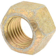 Hex Lock Nut: 3/4-10, Grade 9 Steel, Cadmium-Plated with Wax 0.726″ High, 1-3/32″ Width Across Flats, Right Hand Thread