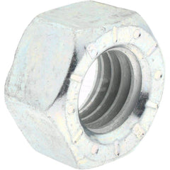 Hex Nut: 9/16-12, Grade 9 Steel, Zinc-Plated Clear Chromate Right Hand Thread, 7/8″ Across Flats, ANSI & ASME B18.2.2